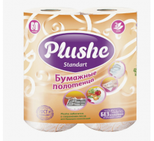 Полотенце бумажное Плюше 2шт 2-х слойное целлюлоза
