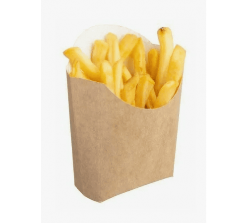 Упаковка для картофеля ФРИ Eco Fry M 50*105*110 (уп50/1200кор) крафт