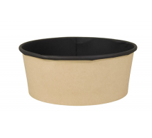 Упаковка круглая 750 мл Round Bowl ДНО BLACK WOOD d-150 h-61