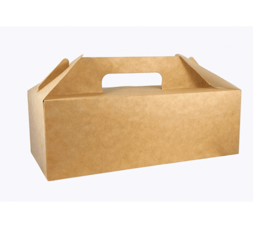 Коробка ECO BOX WITH HANDLE 4000мл универсальная с ручками 288x142x98 (уп 25шт)