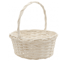 Корзина плетеная 21*15*10 Ива белая с ручкой