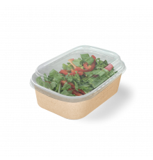 Упаковка для салата CASE BOWL 660мл ДНО+КРЫШКА ПОЛУКУПОЛЬНАЯ WOOD 178*126*26