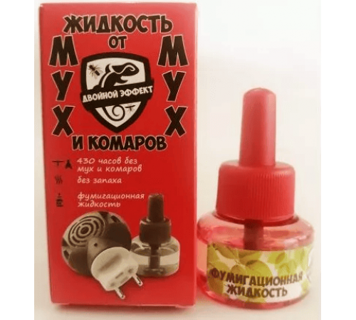 Жидкость от комаров и мух для фумигатора ДВОЙНОЙ ЭФФЕКТ 30мл