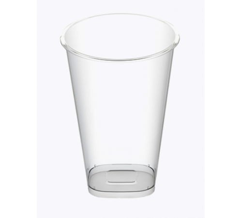 Стакан 375/410мл BUBBLE CUP D-90мм прозрачный с квадр дном глянцевый (25шт/500уп)
